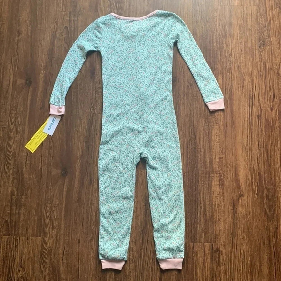 Carter’s Floral Pajamas Onesie 5T - Picture 6 of 7